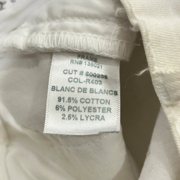 Frame Denim‎ Womens 27 White Le Skinny De Jeanne Distressed Skinny Jeans - Picture 10 of 12